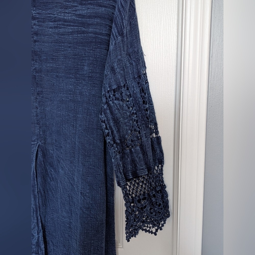 NWOT XCVI Long Lightweight Open-Front Cardigan/Sweater/Jacket With Cutouts - Picture 11 of 16
